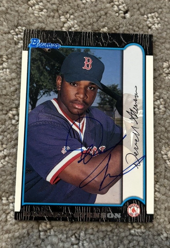Dernell Stenson signed autographed 1999 Bowman Baseball card Boston Red Sox