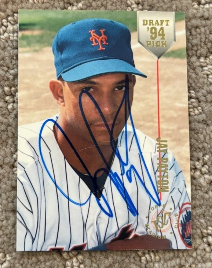 1994 Stadium Club Draft Picks New York Mets Jay Payton signed autographed card