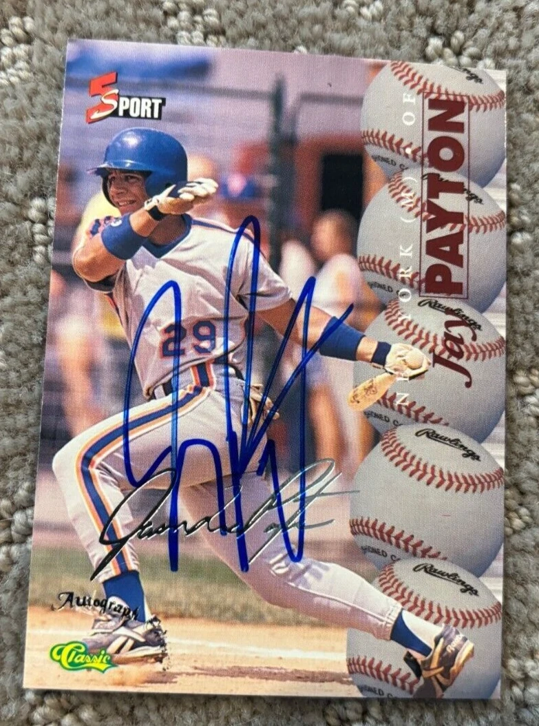 1995 Classic Five Sport # S65 Jay Payton New York Mets signed autographed card