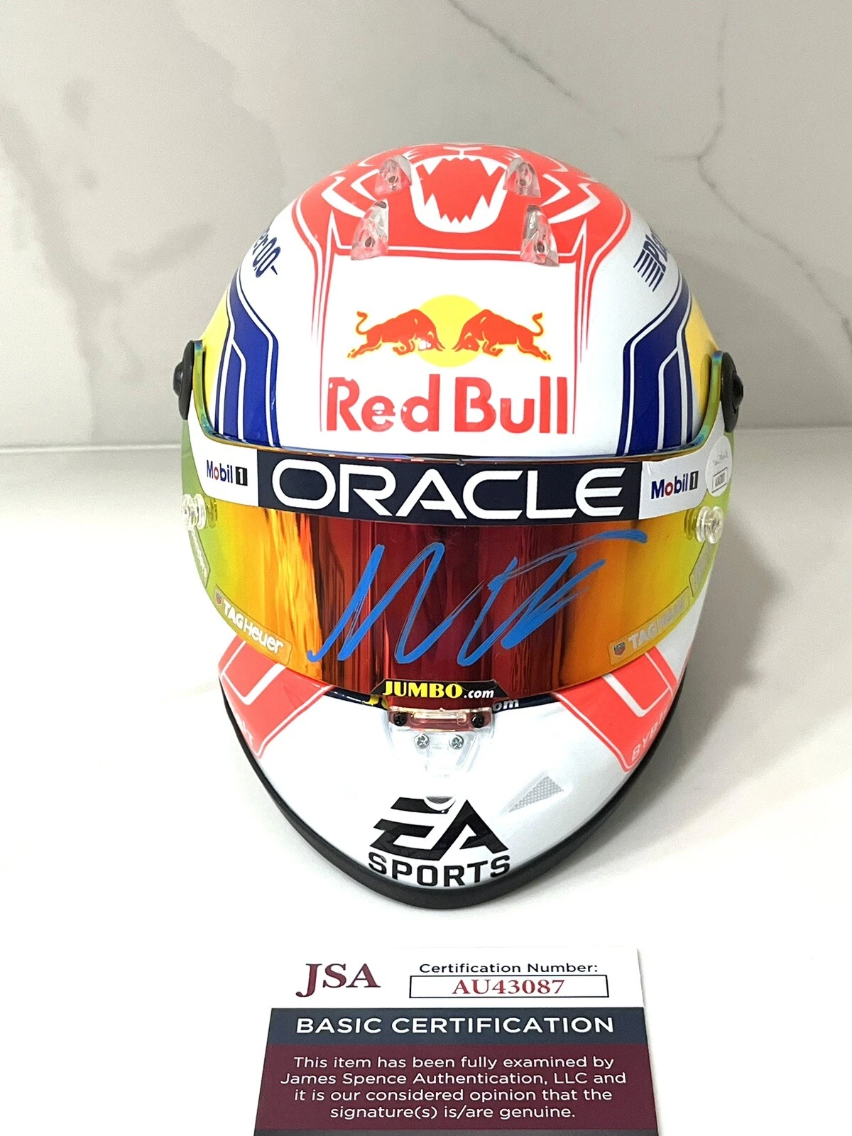 Max Verstappen Hand Signed Official GP Mini Helmet 1:2 Champ JSA CERT #3