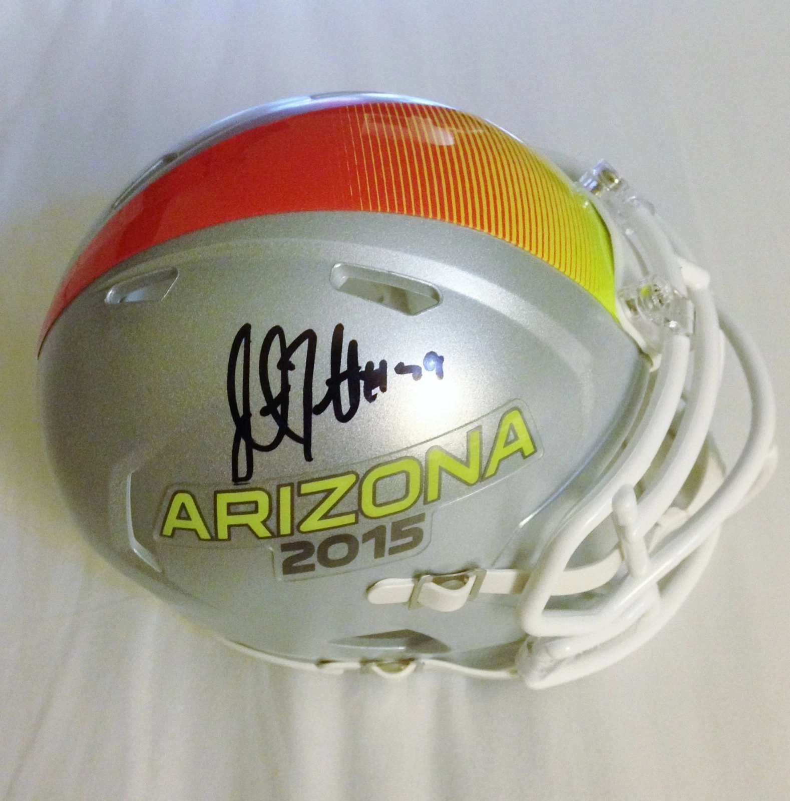 Justin Forsett Signed 2015 Pro Bowl Mini Football Helmet w/COA Ravens