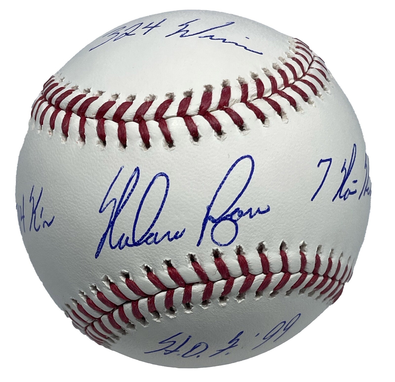NOLAN RYAN SIGNED CAREER STAT MLB BASEBALL AIV B016675 W/ 4 INSCRIPTIONS