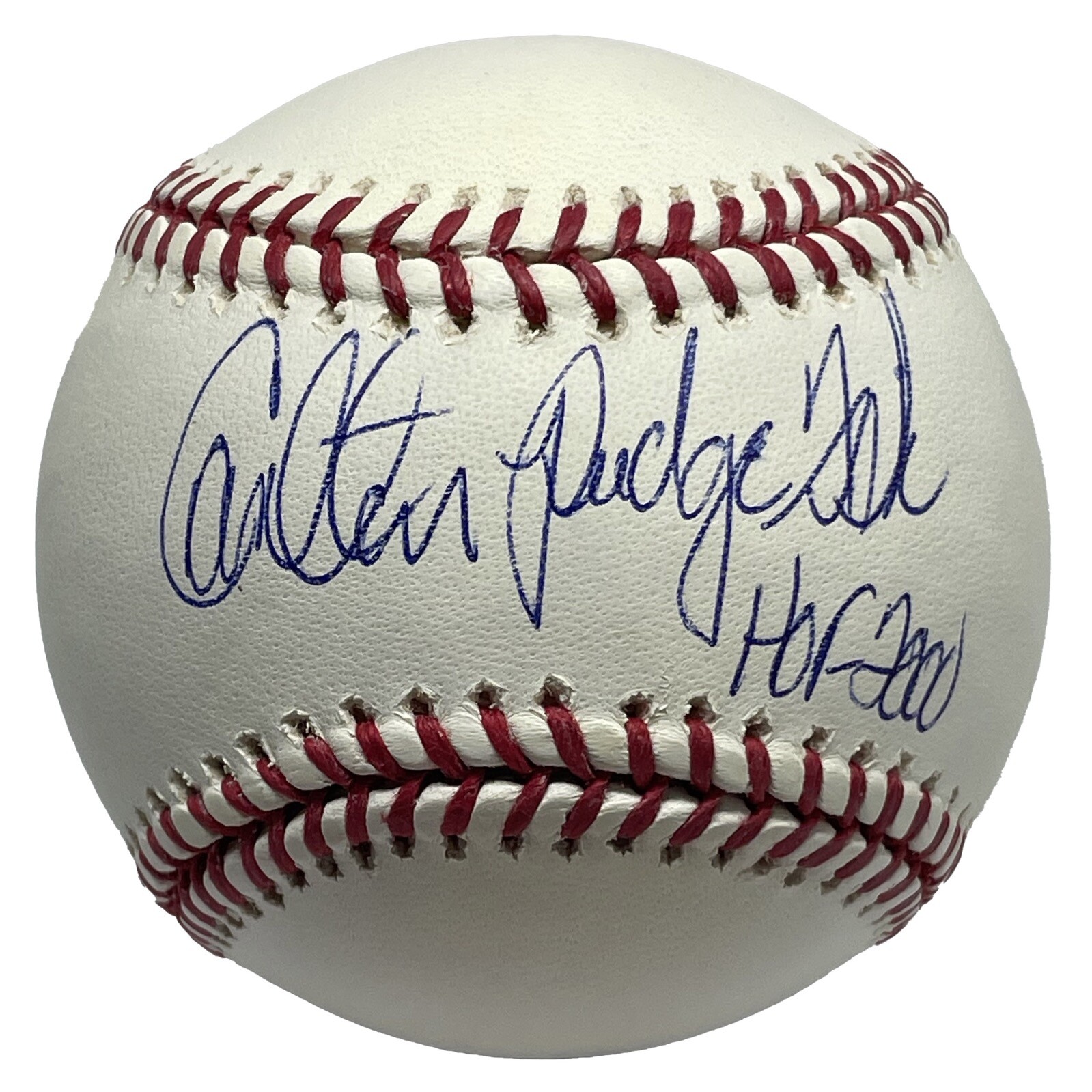 Carlton Fisk Signed MLB Baseball JSA W131461 w/ HOF 2000 & Pudge Inscriptions