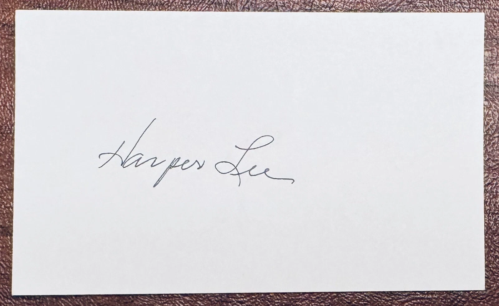 Harper Lee Signed Autographed 3x5 Card JSA Letter To Kill A Mockingbird