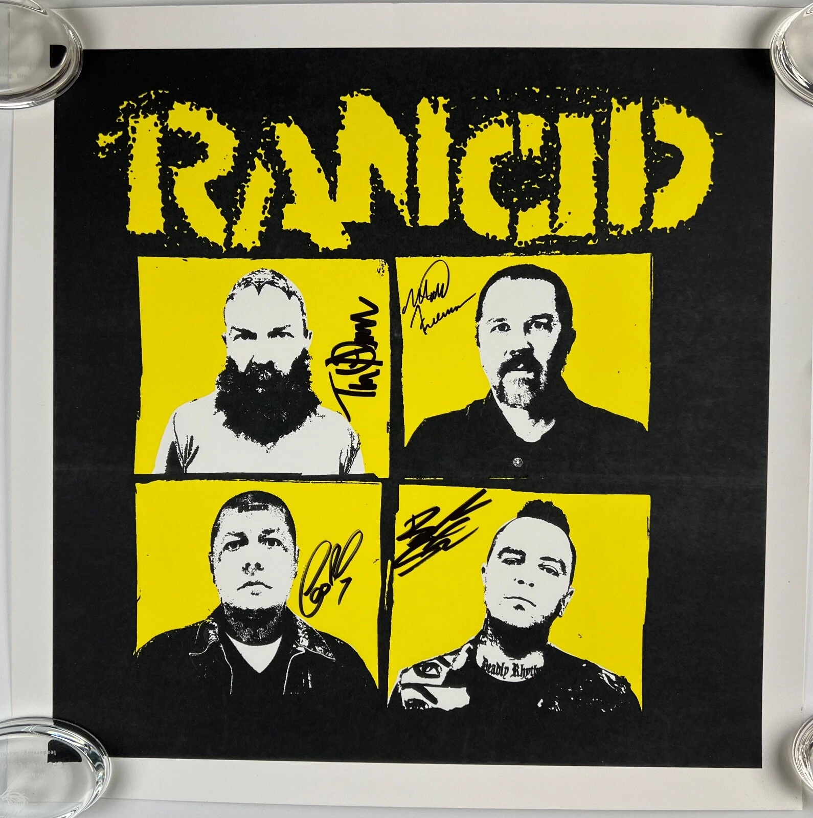 Rancid JSA Signed Autograph Lithograph Poster Fully signed Tim Armstrong +
