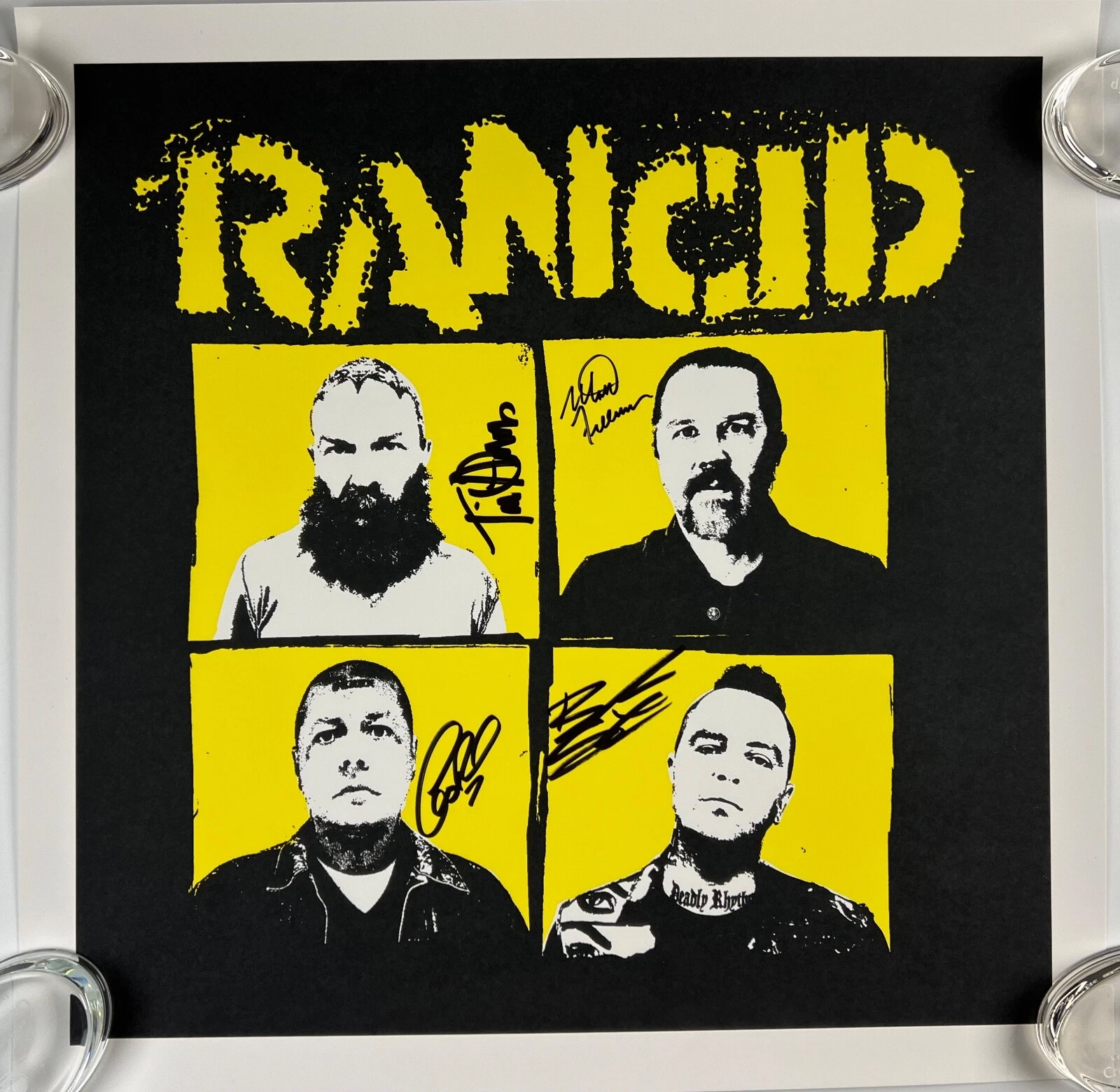 Rancid JSA Signed Autograph Lithograph Poster Fully signed Tim Armstrong +