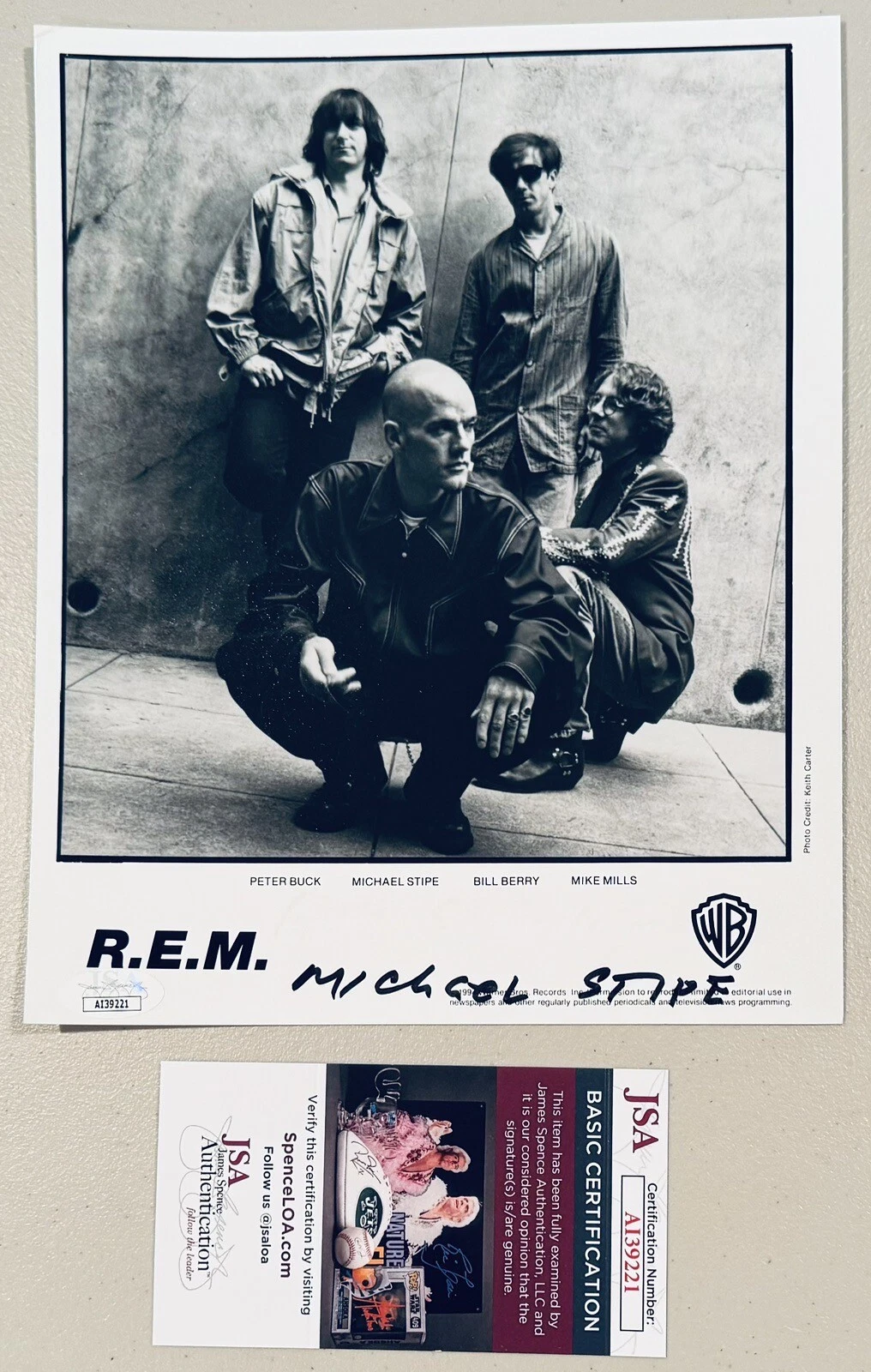 Michael Stipe Signed Autographed 8x10 Photo JSA Cert REM R.E.M.