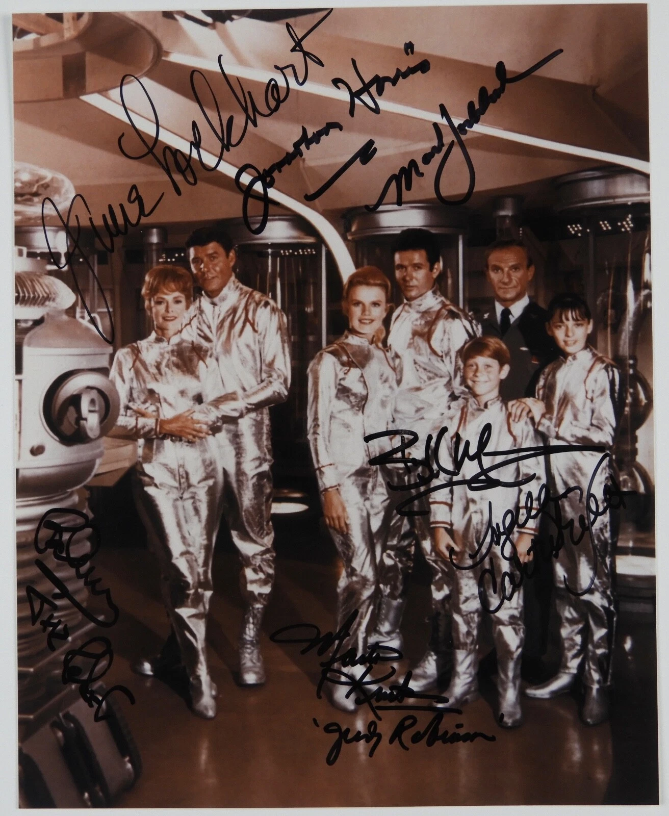 Lost In Space Cast Beckett Autograph Signed Photo 8 x 10 7 Sigs