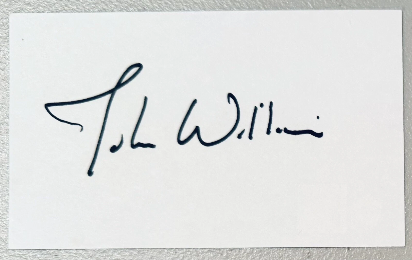 John Williams Signed Autographed 3x5 Card SWAU Authenticated Star Wars Jaws