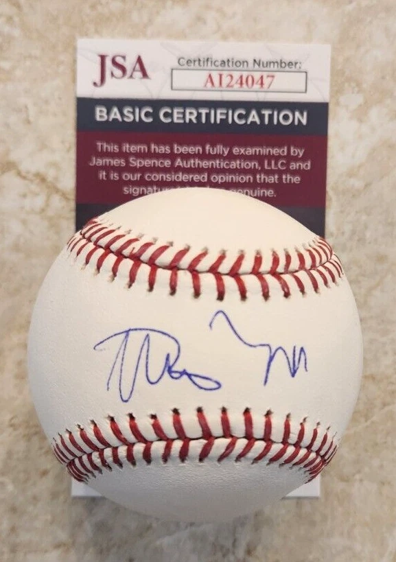 Liz Truss Signed OMLB Baseball w/ JSA COA #AI24047 United Kingdom Prime Minister