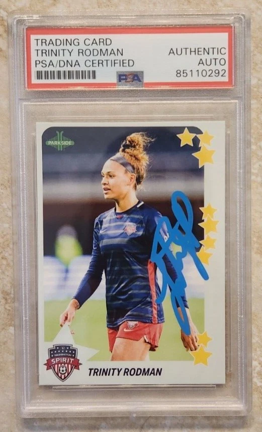 Trinity Rodman Signed 2021 Parkside Premier Card w PSA/DNA COA Slab Rookie RC 2
