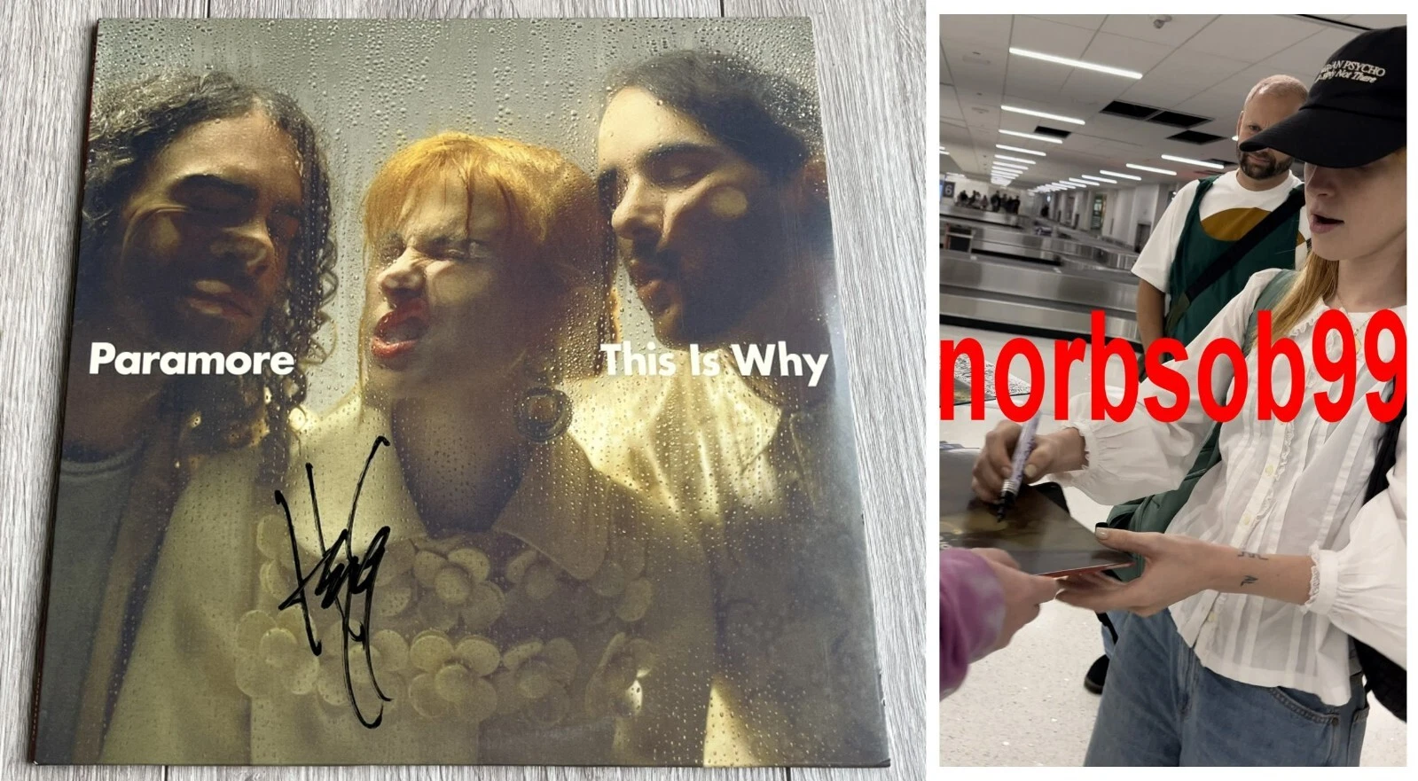 HAYLEY WILLIAMS SIGNED PARAMORE THIS IS WHY VINYL LP w/EXACT PROOF & BECKETT COA