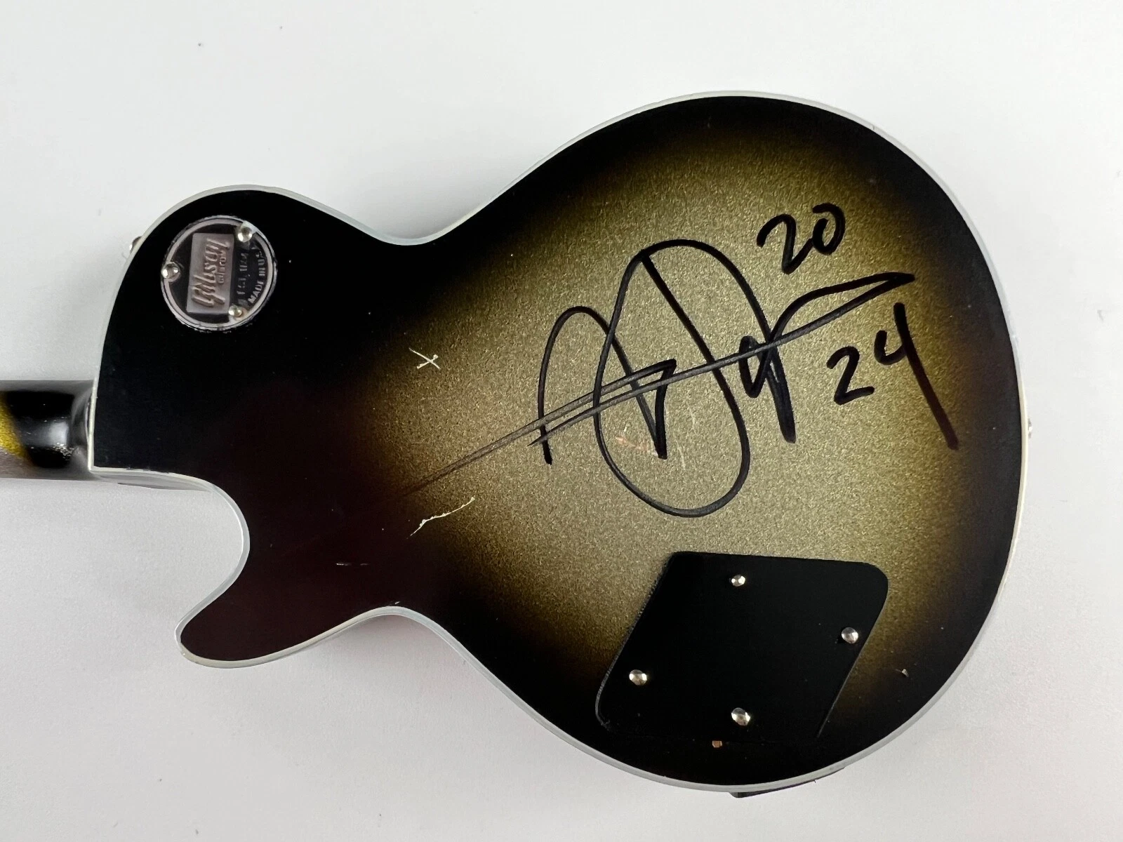 ADAM JONES TOOL AUTOGRAPH SIGNED MINI GUITAR AXE HEAVEN 1:4 SCALE GIBSON COLLECTIBLE MEMORABILIA