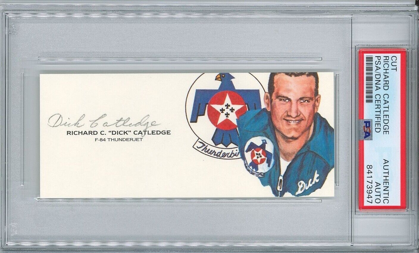 RICHARD CATLEDGE SIGNED CUT SIGNATURE PSA DNA 84173947 (D) THUNDERBIRD ONE