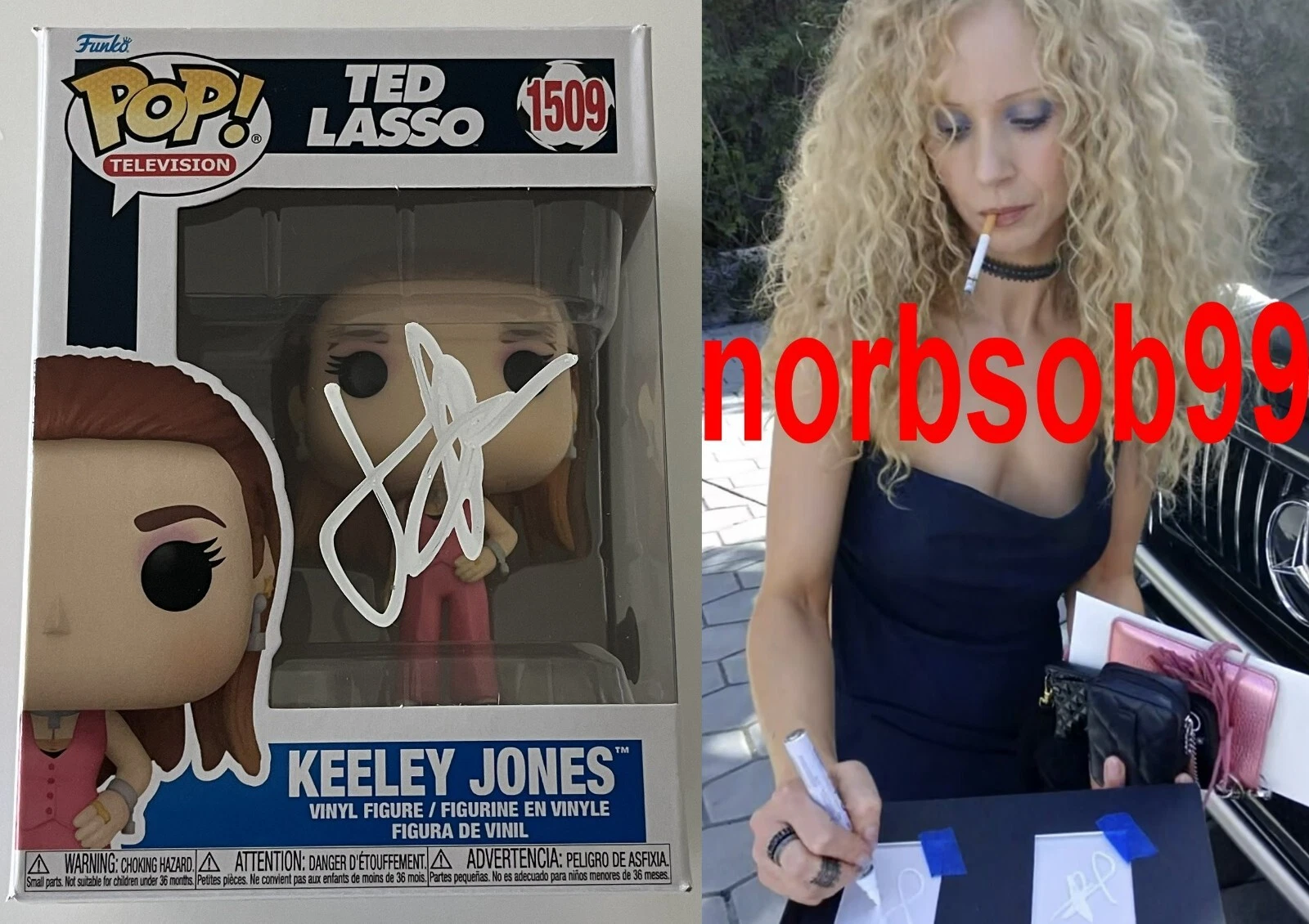 JUNO TEMPLE SIGNED TED LASSO KEELEY JONES FUNKO w/EXACT VIDEO PROOF BECKETT COA
