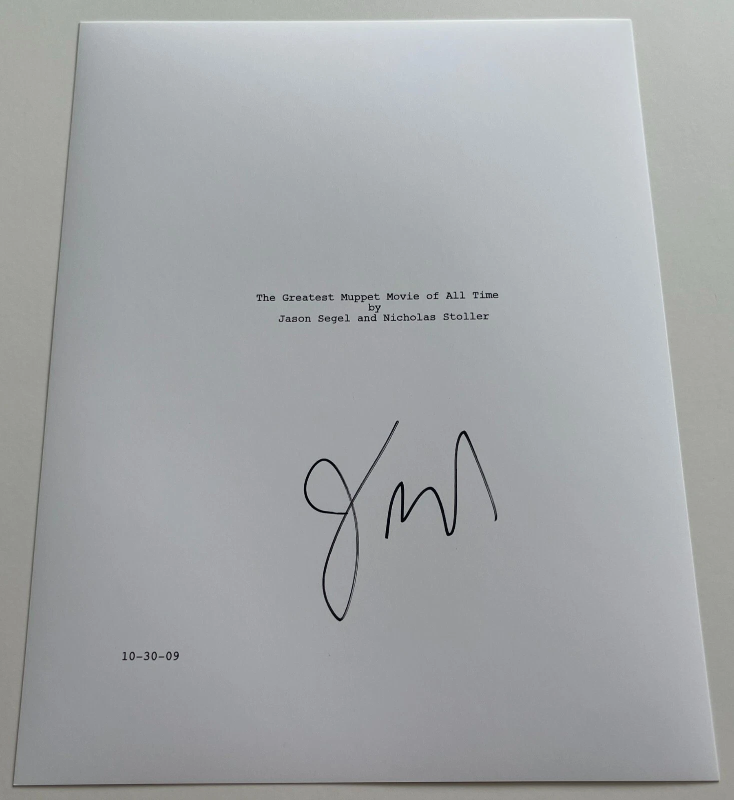 JASON SEGEL SIGNED AUTOGRAPH THE MUPPETS 103 PAGE SCRIPT w/PROOF BECKETT COA