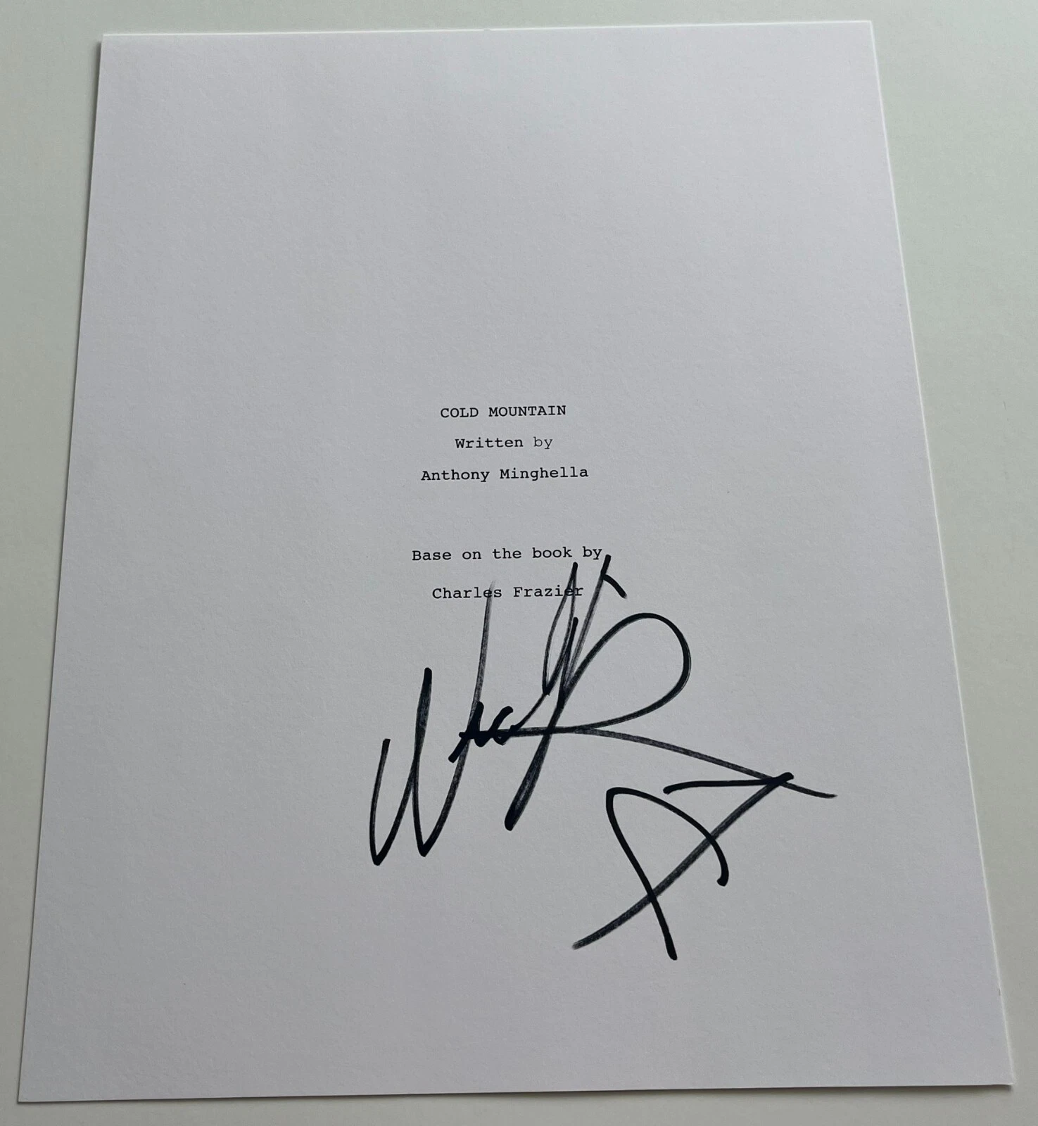 NICOLE KIDMAN SIGNED COLD MOUNTAIN 118 PAGE SCRIPT w/VIDEO PROOF & BECKETT COA