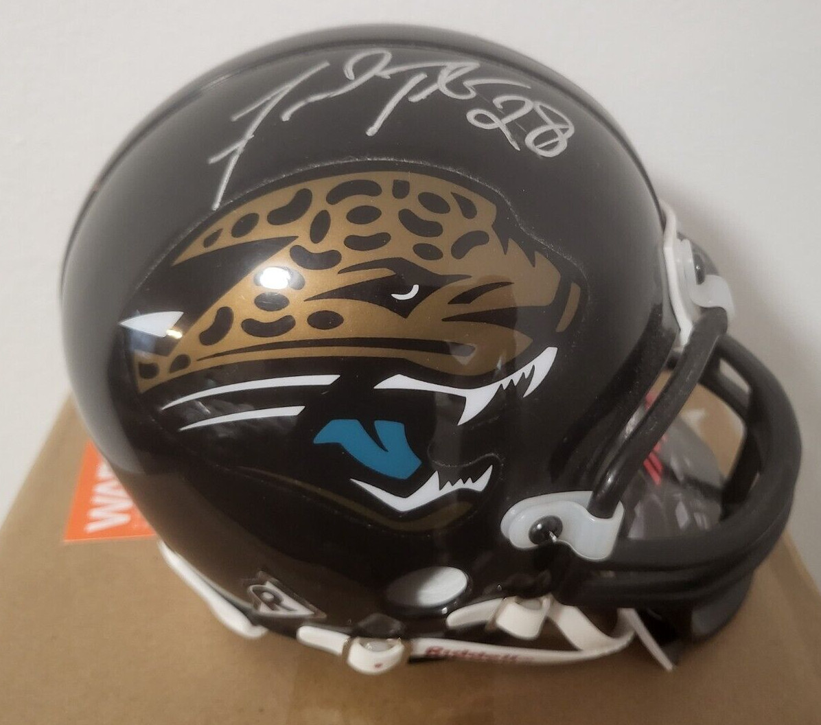 FRED TAYLOR JACKSONVILLE JAGUARS SIGNED AUTOGRAPHED AUTO MINI HELMET BECKETT