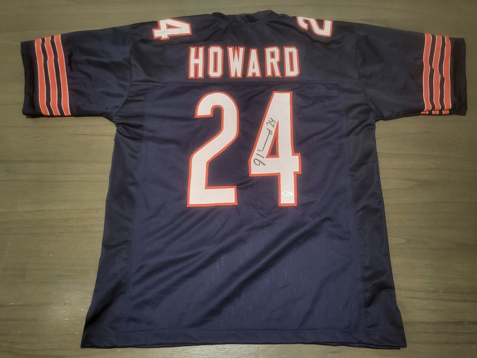 JORDAN HOWARD CHICAGO BEARS SIGNED AUTOGRAPHED CUSTOM SIZE XL JERSEY JSA WITNESS