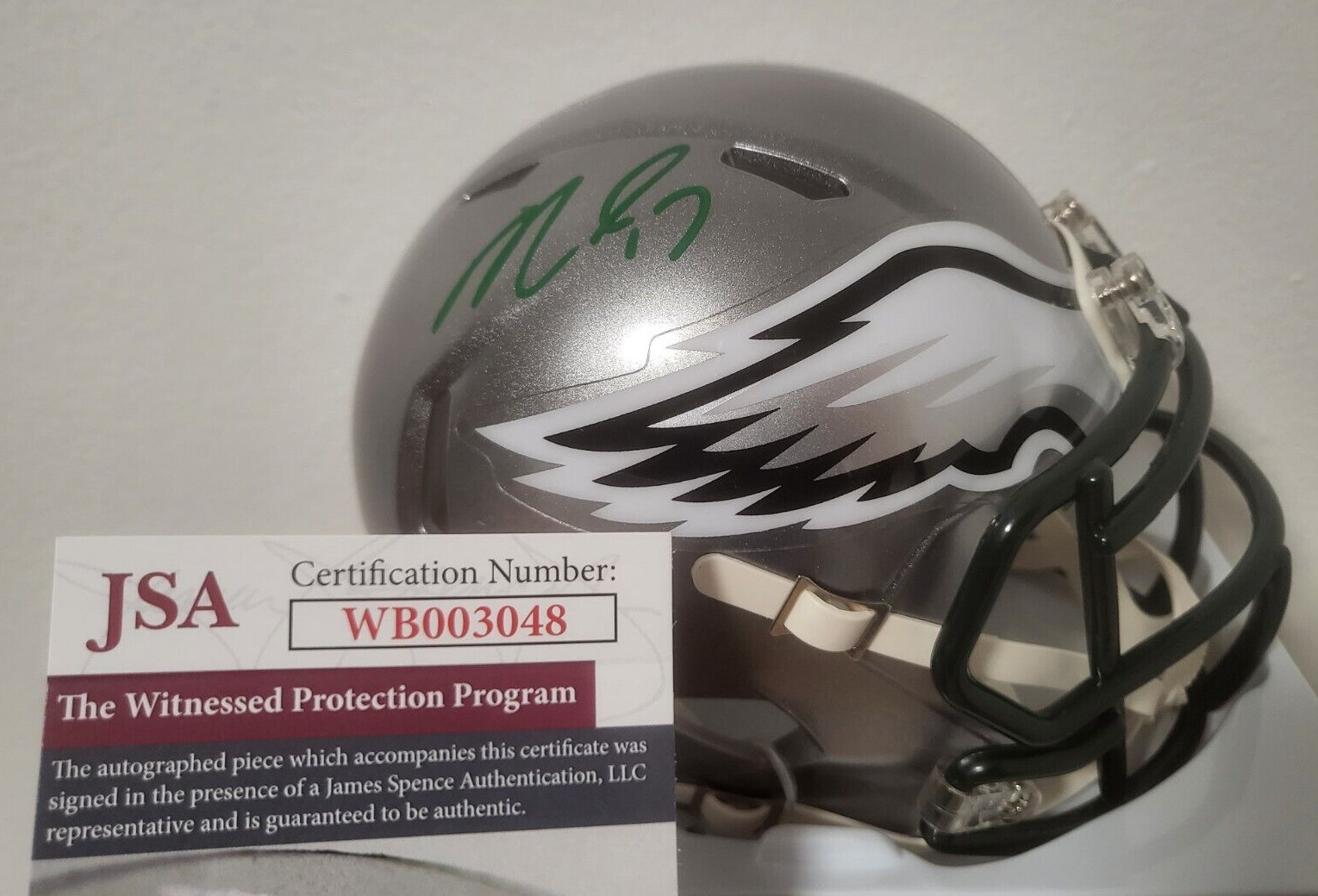 MICHAEL VICK PHILADELPHIA EAGLES SIGNED AUTOGRAPHED AUTO FLASH MINI HELMET JSA