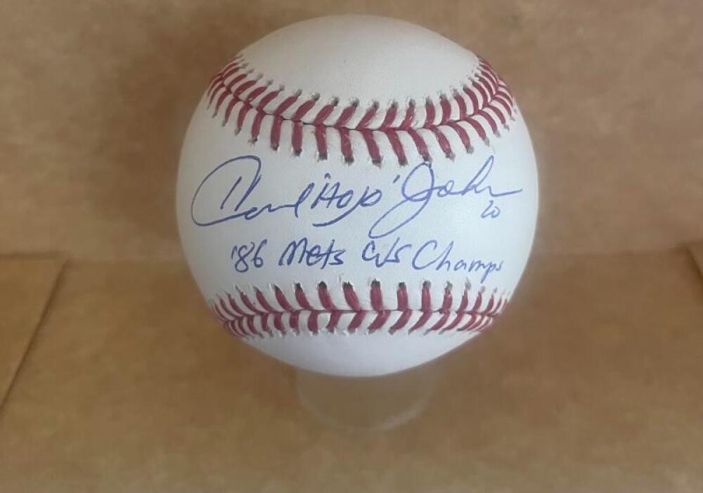 HOWARD HOJO JOHNSON 86 METS WC SIGNED AUTOGRAPHED M.L. BASEBALL BECKETT AUTH