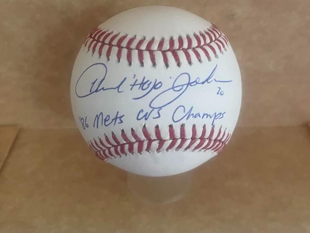 HOWARD HOJO JOHNSON 86 METS WC SIGNED AUTOGRAPHED M.L. BASEBALL BECKETT AUTH