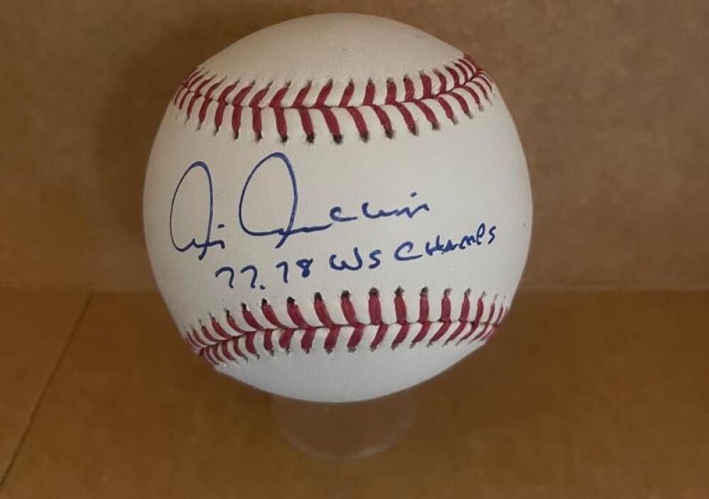 CHRIS CHAMBLISS 77 78 WS CHAMPS YANKEES SIGNED M.L. BASEBALL BECKETT AUTH