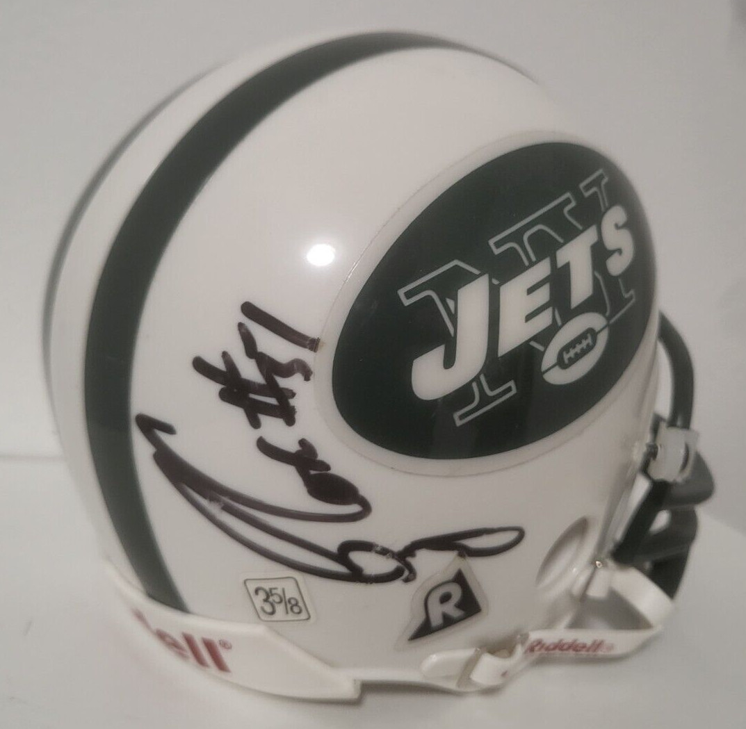 BRYAN COX NEW YORK JETS SIGNED AUTOGRAPHED AUTO MINI HELMET W/COA