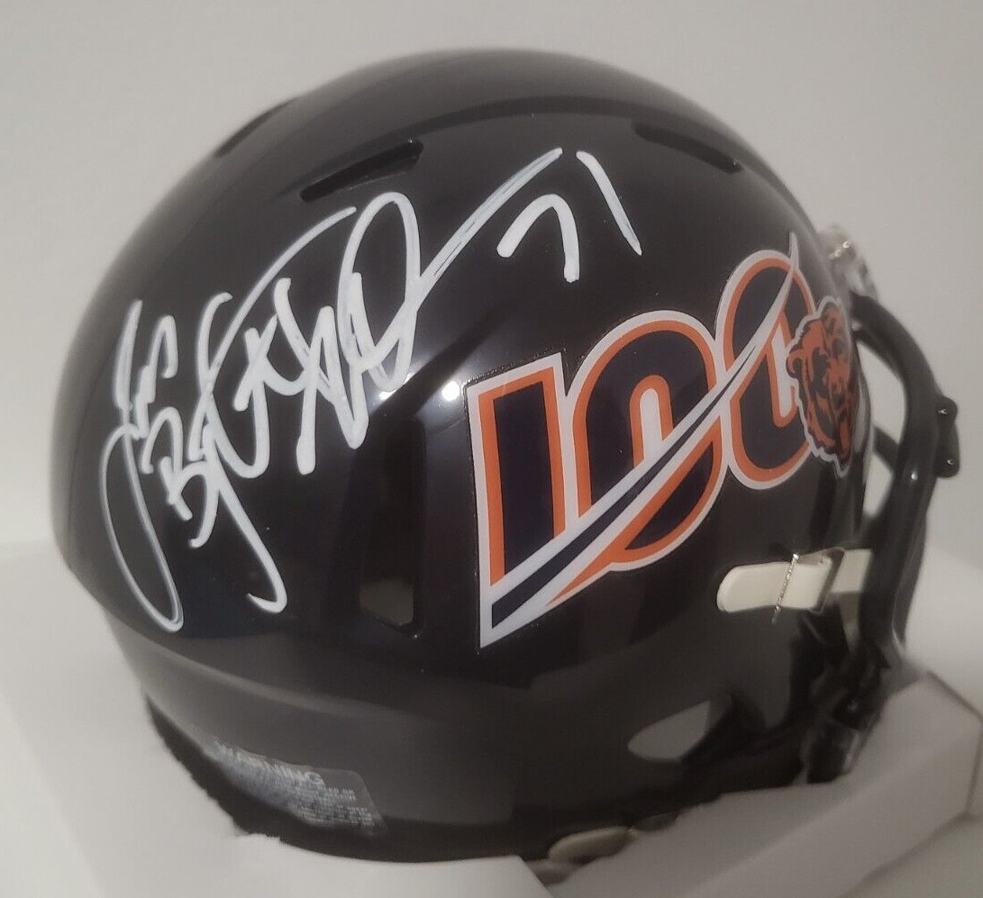 BIG CAT WILLIAMS CHICAGO BEARS SIGNED AUTO 100 GREATEST MINI HELMET W/COA