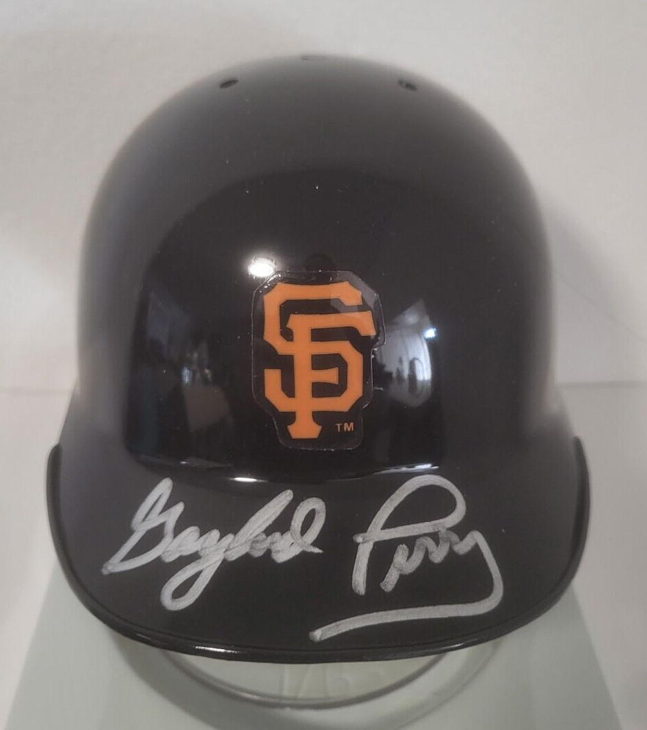 GAYLORD PERRY SAN FRANCISCO GIANTS SIGNED AUTOGRAPHED RIDDELL MINI HELMET W/COA