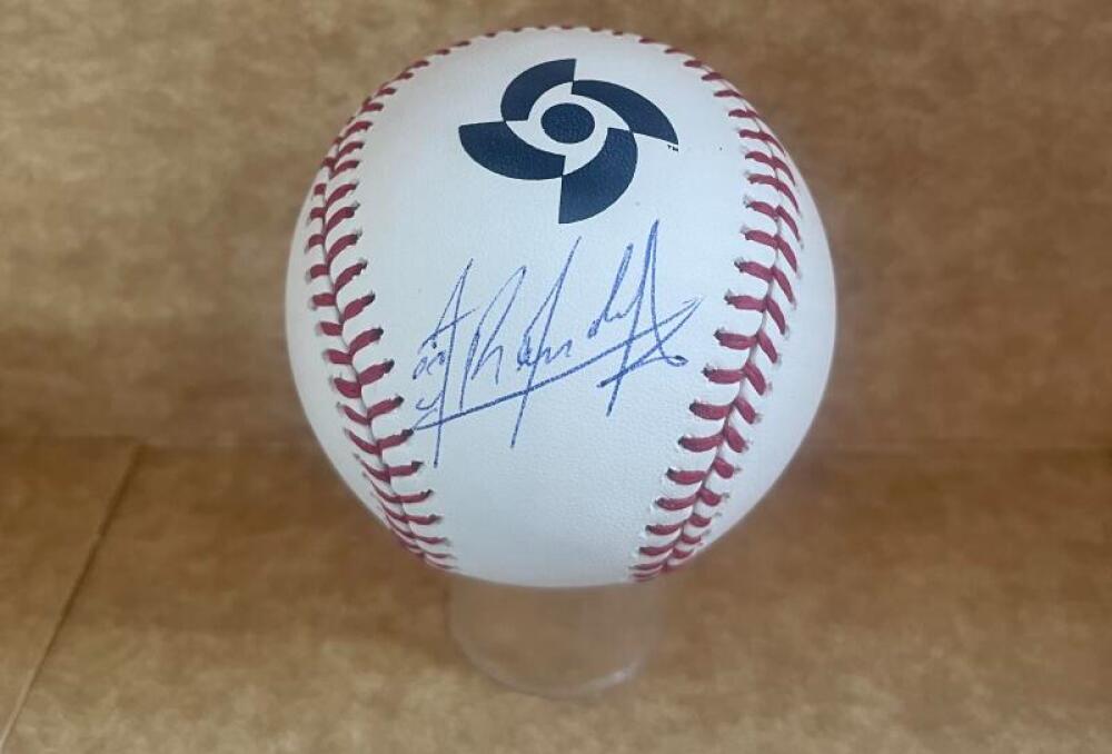 ADOLIS GARCIA RANGERS SIGNED AUTOGRAPHED 2023 WBC RARE BASEBALL BECKETT