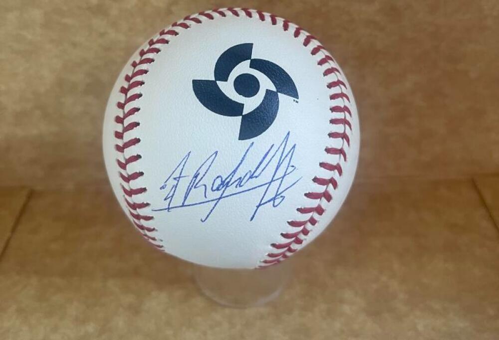 ADOLIS GARCIA RANGERS SIGNED AUTOGRAPHED 2023 WBC RARE BASEBALL BECKETT