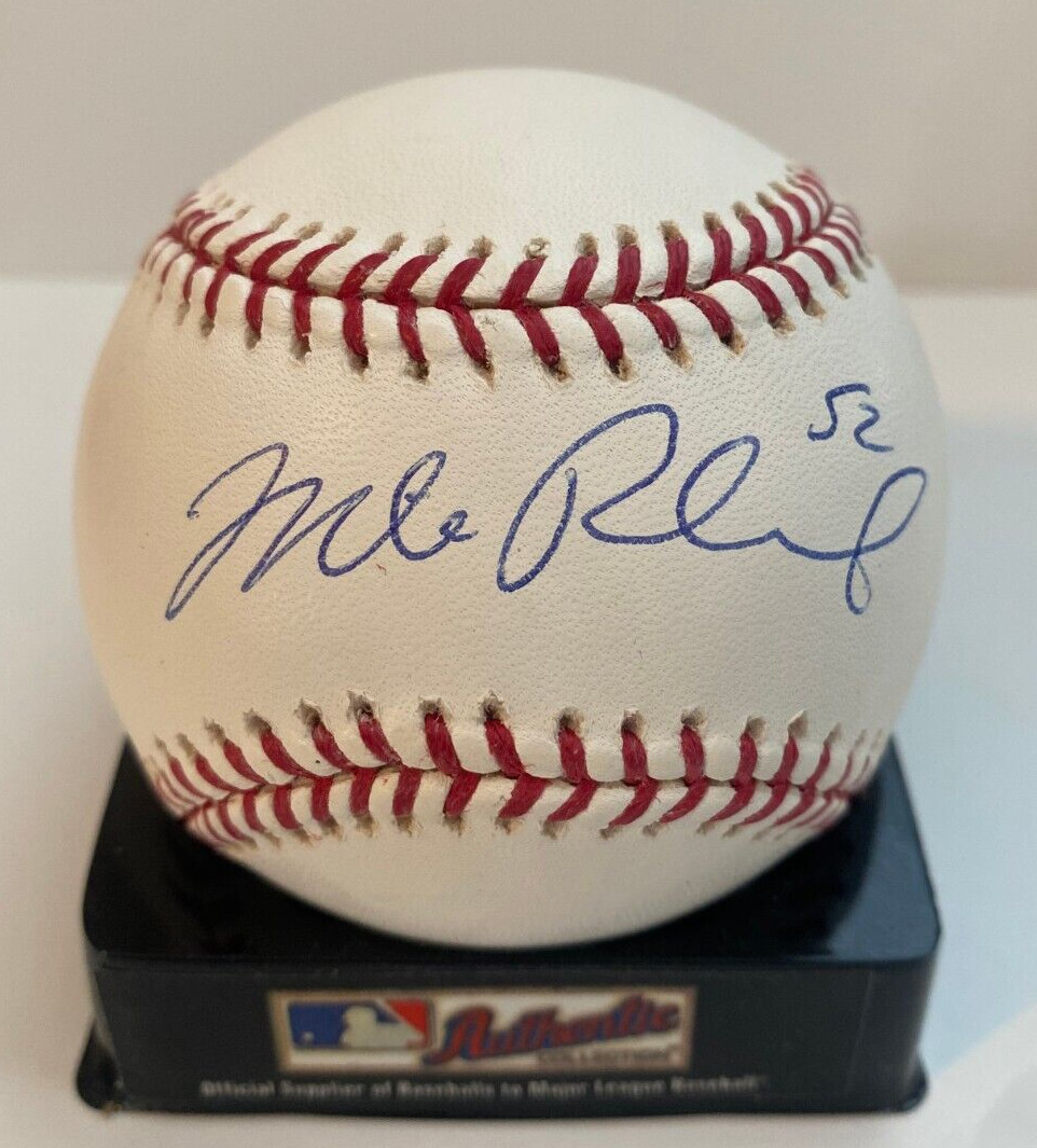 MIKE REDMOND FLORIDA MARLINS SIGNED AUTOGRAPH MAJOR LEAGUE BASEBALL W/COA W/CUBE