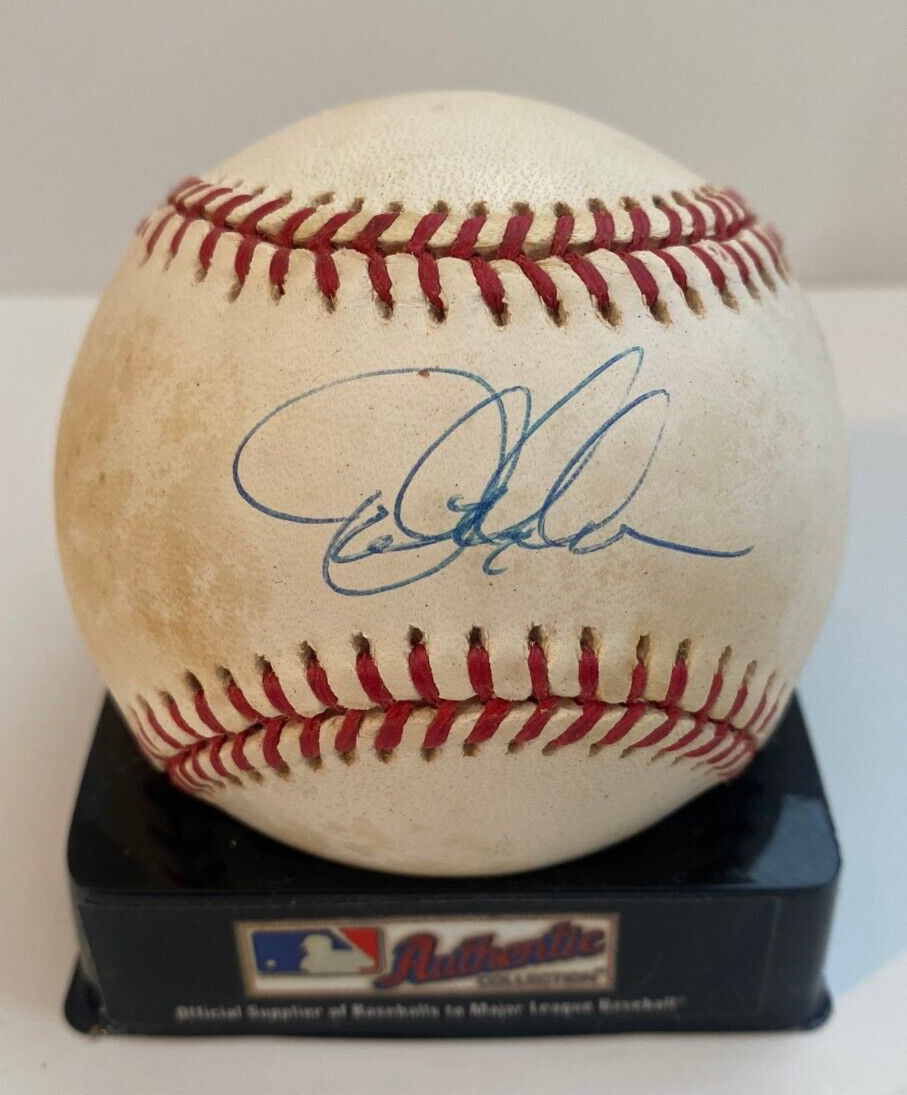 DAVE MAGADAN FLORIDA MARLINS SIGNED AUTOGRAPHED N.L. BASEBALL W/COA W/CUBE