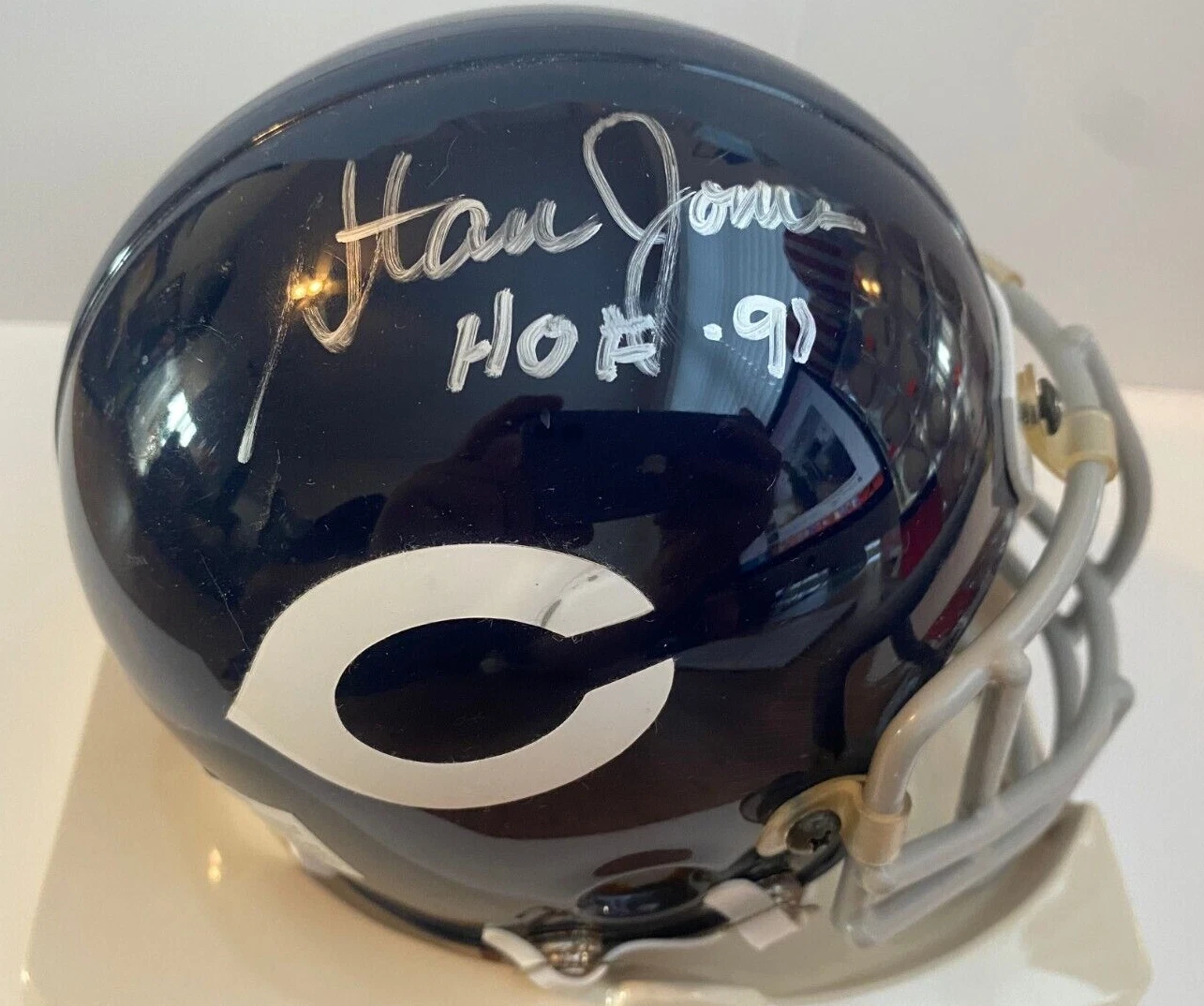 STAN JONES CHICAGO BEARS HOF 91 SIGNED AUTOGRAPHED AUTHENTIC MINI HELMET WCOA
