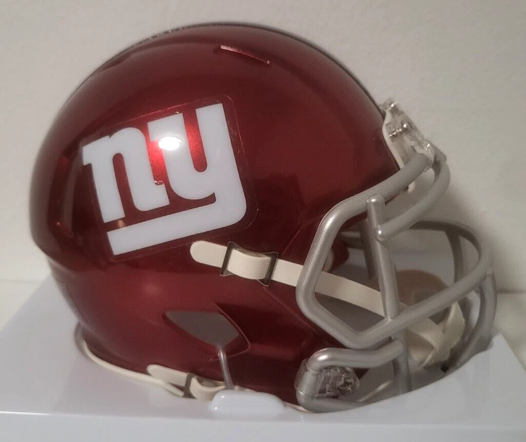 NFL NEW YORK GIANTS TEAM LOGO UNSIGNED RED AMP RIDDELL MINI HELMET