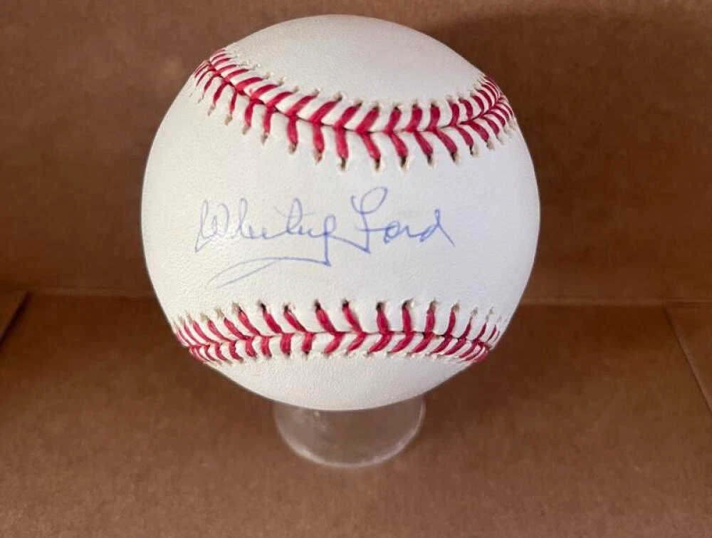 WHITEY FORD YANKEES SIGNED AUTOGRAPHED M.L. BASEBALL BECKETT AUTH