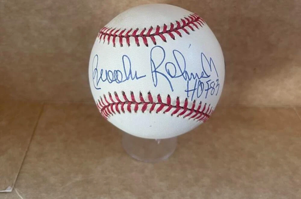 BROOKS ROBINSON ORIOLES HOF 83 SIGNED AUTOGRAPHED A.L. BASEBALL JSA AUTH