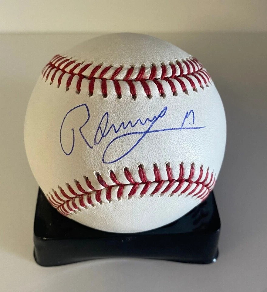 RONNY MAURICIO NEW YORK METS SIGNED AUTOGRAPHED M.L. BASEBALL BECKETT AUTH ***