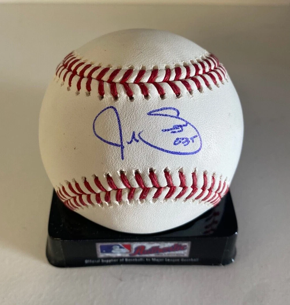 JOSH STAUMONT ROYALS/TWINS SIGNED AUTOGRAPHED M.L BASEBALL BECKETT
