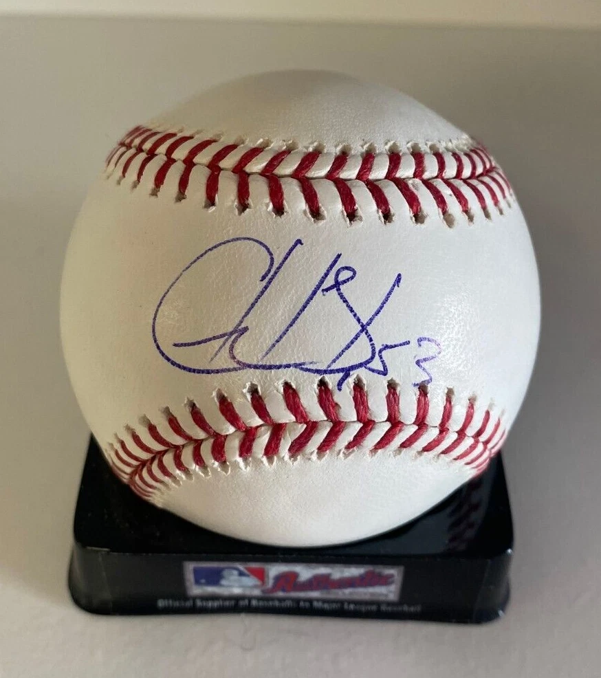 CHRISTIAN JAVIER HOUSTON ASTROS SIGNED AUTOGRAPHED M.L BASEBALL BECKETT