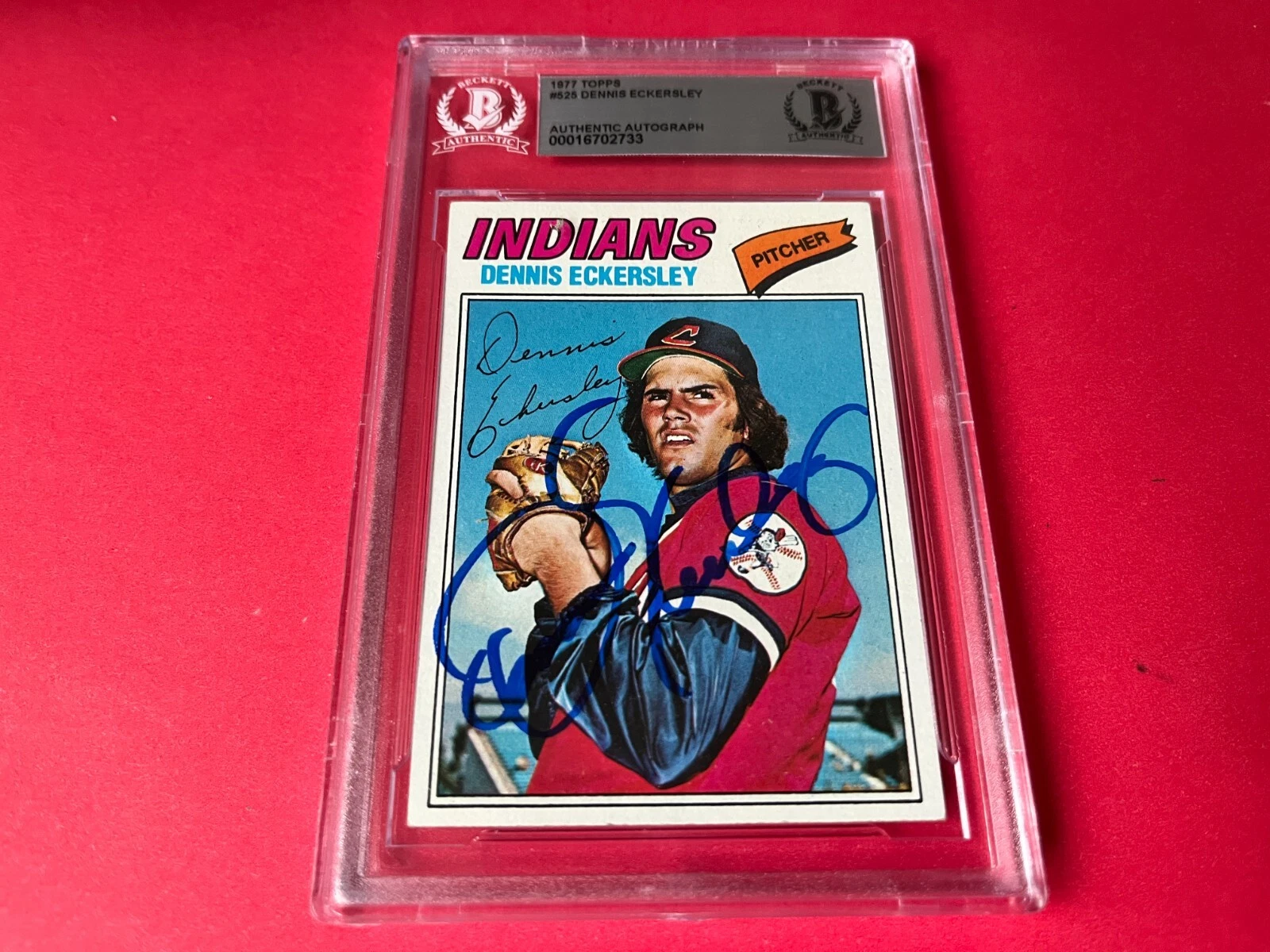 Dennis Eckersley HOF A's 1972 Topps Card Signed Auto Beckett BAS