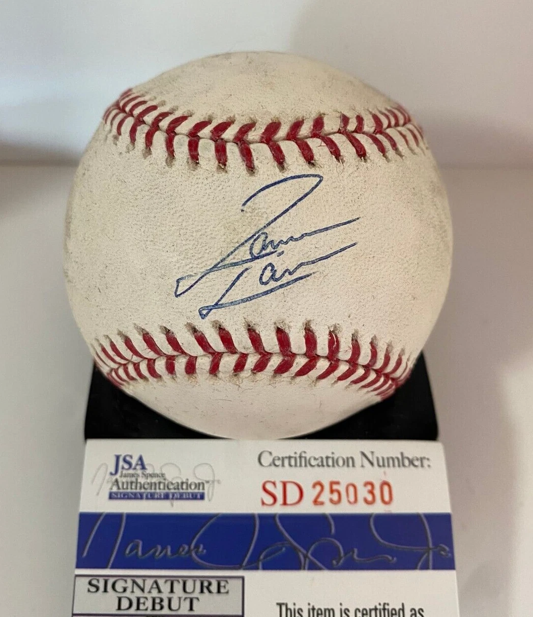 JAMESON TAILLON CHICAGO CUBS SIGNED AUTOGRAPHED M.L. BASEBALL JSA