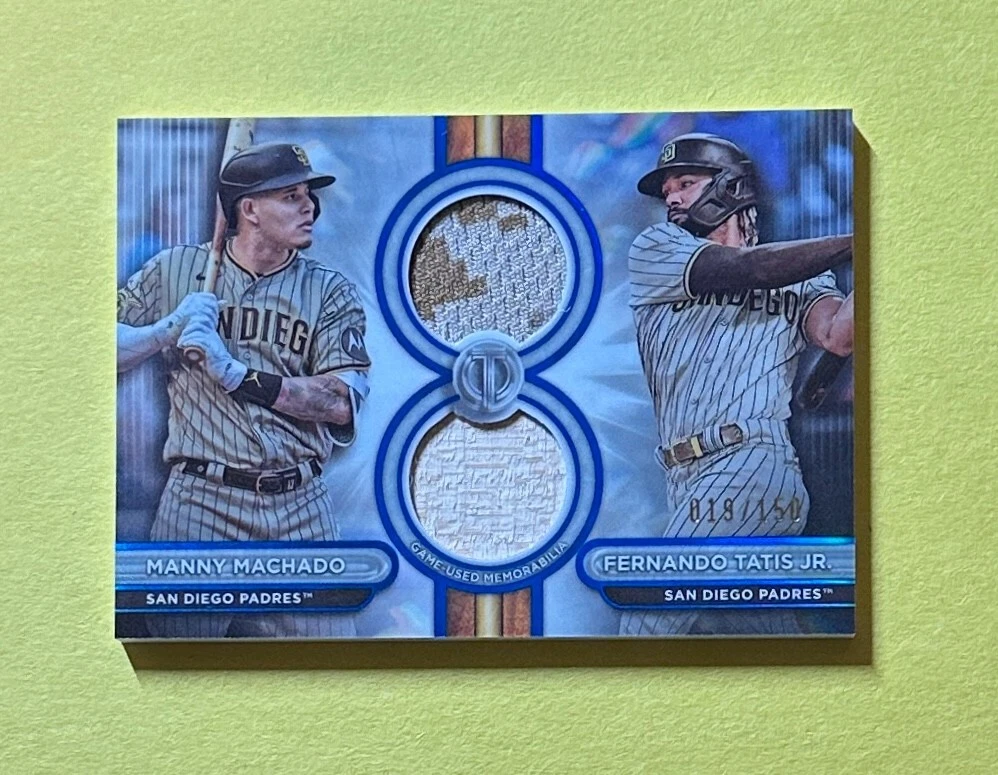 2024 TOPPS TRIBUTE MANNY MACHADO FERNANDO TATIS JR DUAL RELIC /150 #DR2-MT