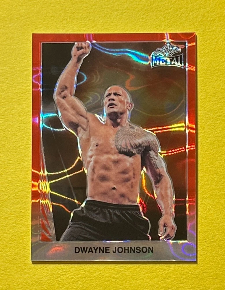 2024 LEAF METAL WRESTLING DWAYNE JOHNSON RED CRYSTAL /7 #90B-5