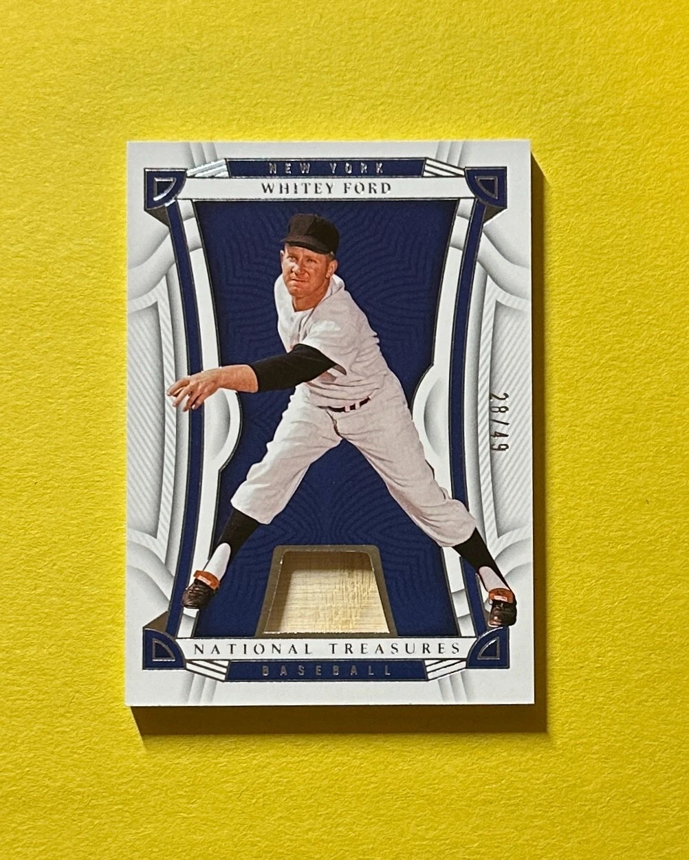2023 PANINI NATIONAL TREASURES WHITEY FORD RELIC /49 #92 NEW YORK
