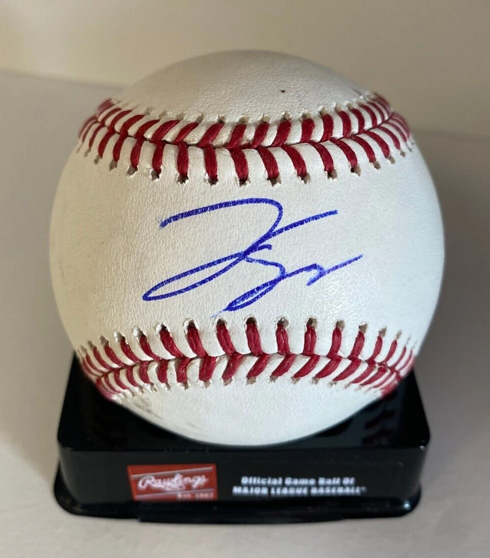 GEORGE SPRINGER ASTROS/BLUE JAYS SIGNED AUTOGRAPHED M.L. BASEBALL BECKETT