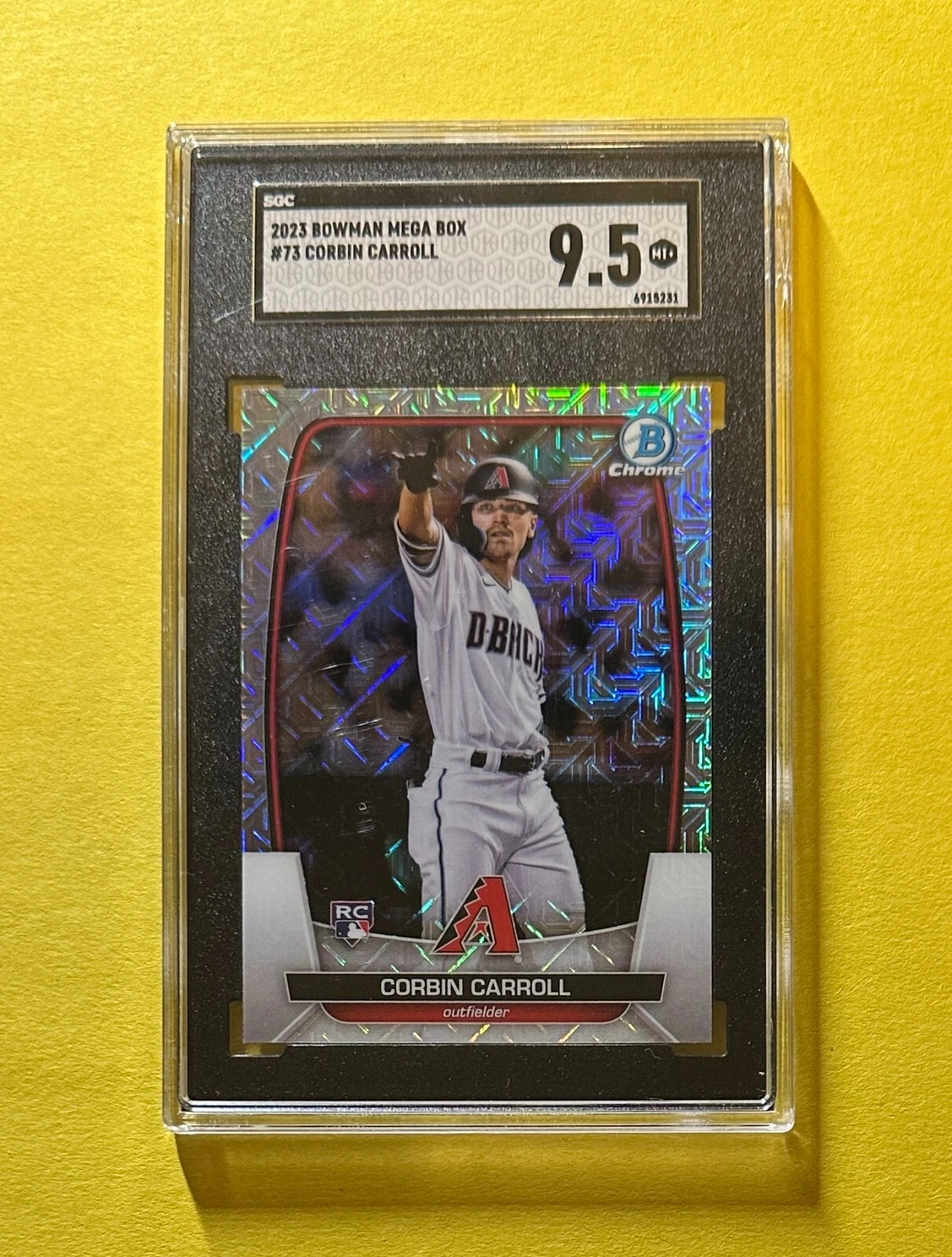 2023 BOWMAN MEGA BOX CORBIN CARROLL ROOKIE CARD #73 SGC MT+ 9.5 DIAMONDBACKS