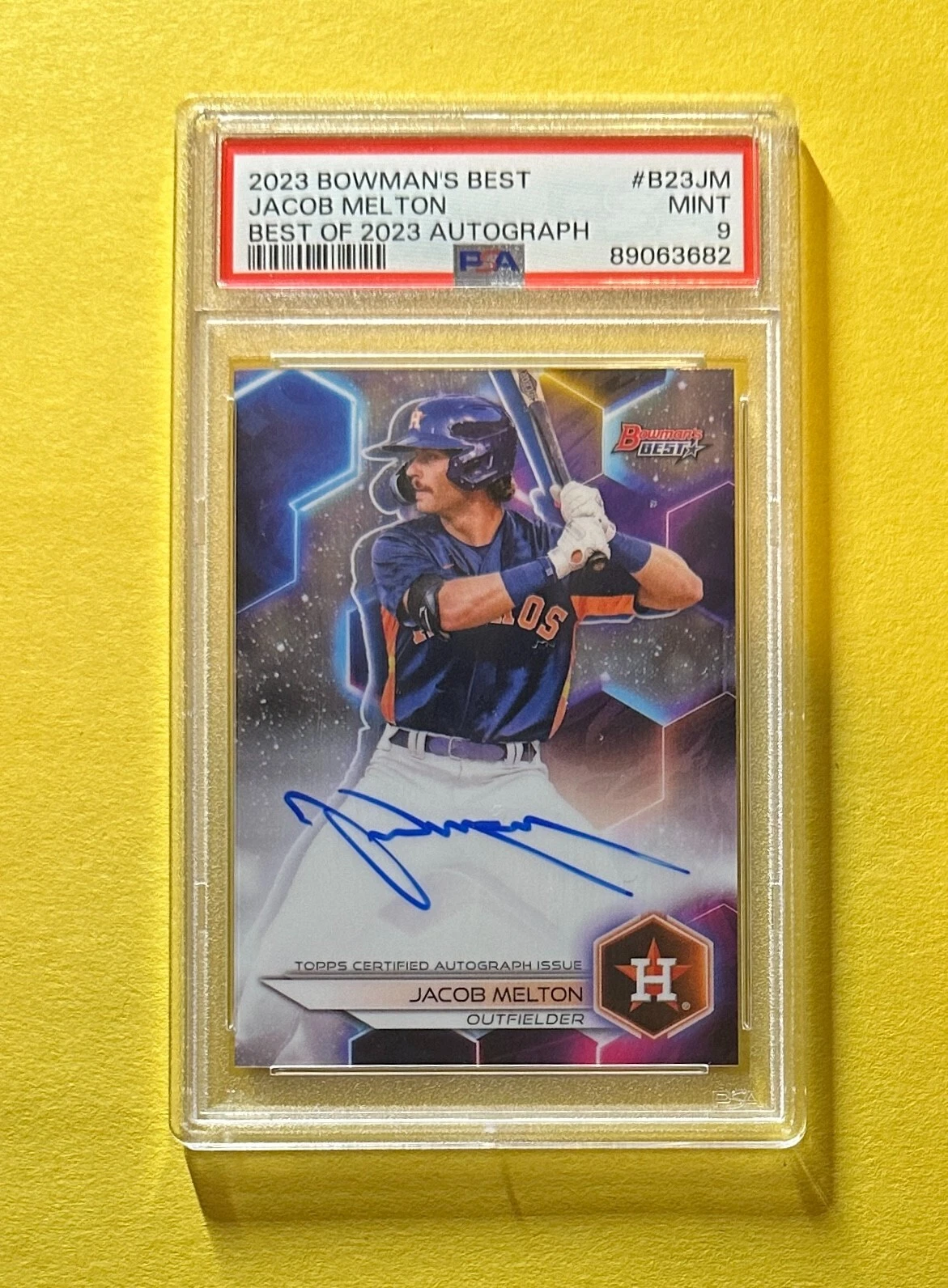 2023 BOWMAN'S BEST JACOB MELTON BEST OF 2023 AUTO #B23-JM PSA MINT 9