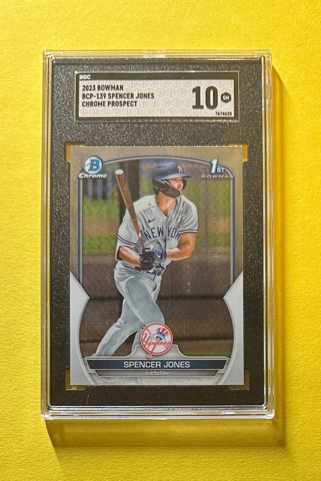 2023 BOWMAN SPENCER JONES 1ST BOWMAN #BCP-139 SGC GM 10 YANKEES